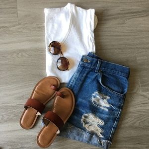 Lee Distressed Denim Shorts